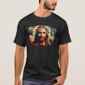 Jezus Portret Heer Christelijk Christendom Christu T-shirt (Voorkant)