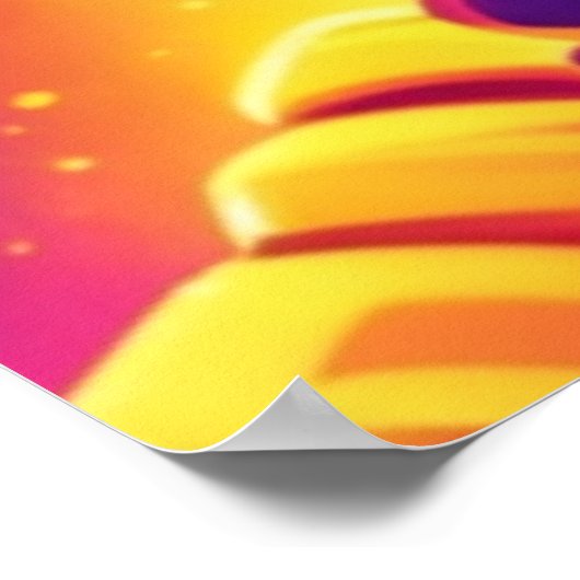 Jezus portret in Neon Bold stijl Poster (Hoek)