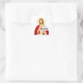 Jezus portret sticker - Ik zag die Religieuze gave (Tas)