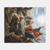 Jezus, preek op de berg, fleece deken (Voorkant (Horizontaal))