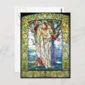Jezus preek op de berg - Glas in lood Briefkaart (Voorkant / Achterkant)