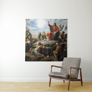 Jezus, preek op de berg, wandkleed
