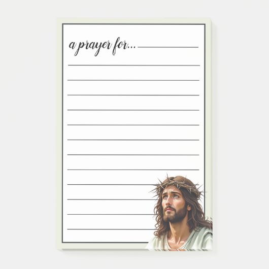 Jezus Profiel Doornenkroon Bede Room Gebed Post-it® Notes (Voorkant)