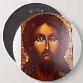Jezus Profiel Ronde Button 6,0 Cm (Voorkant /achterkant)