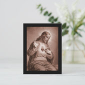 Jezus raakt zijn hart aan briefkaart (Staand voorkant)