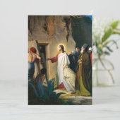 Jezus Raising Lazarus door Carl Bloch Bedankkaart (Staand voorkant)