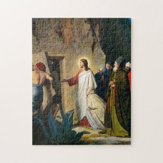 Jezus Raising Lazarus door Carl Bloch Legpuzzel (Verticaal)