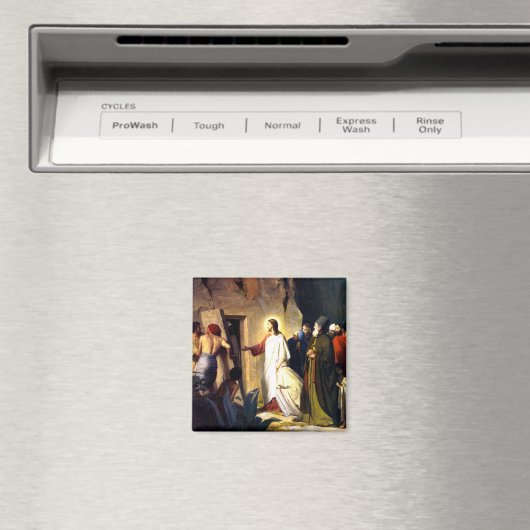 Jezus Raising Lazarus van de dood Magneet (Insitu (Vaatwasser))