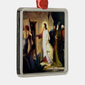 Jezus Raising Lazarus van de dood Metalen Ornament (Rechts)
