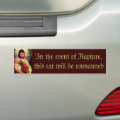 Jezus rapture dinosaur bumpersticker (Op auto)