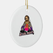 Jezus Raves Kerstmis, Muziek X-Mas Partij Christus Keramisch Ornament (Rechts)