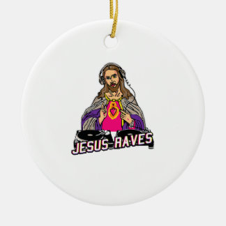 Jezus Raves Kerstmis, Muziek X-Mas Partij Christus Keramisch Ornament