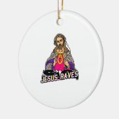 Jezus Raves Kerstmis, Muziek X-Mas Partij Christus Keramisch Ornament (Links)