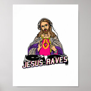Jezus Raves Kerstmis, Muziek X-Mas Partij Christus Poster