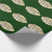 Jezus Reason Seizoen kerstcadeaupapier Cadeaupapier (Hoek)