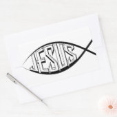 Jezus Rechthoekige Sticker (Envelop)