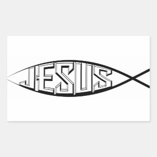 Jezus Rechthoekige Sticker