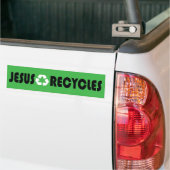 Jezus Recycles Bumpersticker (Op Truck)