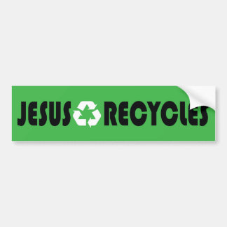 Jezus Recycles Bumpersticker