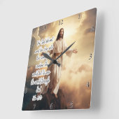 Jezus: Red de wereld (Johannes 3:17) Vierkante Klok (Hoek)