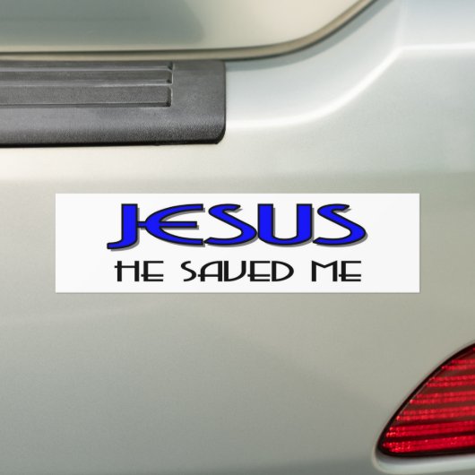 Jezus redde me bumpersticker (Op auto)