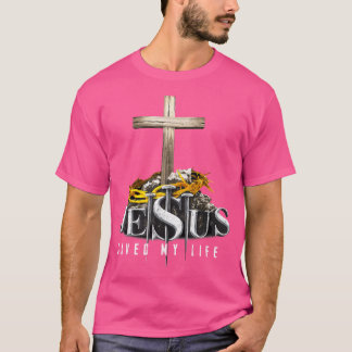 Jezus redde mijn leven Christelijk goddelijk geloo T-shirt