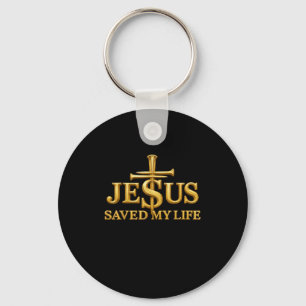 Jezus redde mijn leven Christelijke Cross Faith Gi Sleutelhanger
