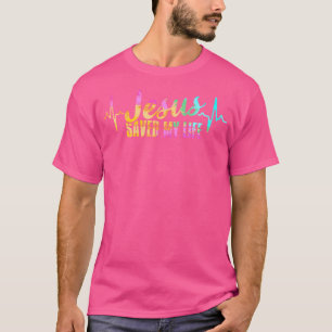 Jezus redde mijn leven, God Believer Follower Bi T-shirt
