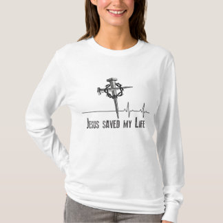 Jezus redde mijn leven. Kroon van Thorns en Nails T-shirt