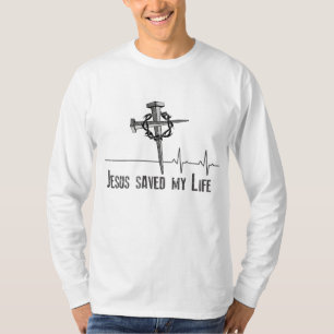 Jezus redde mijn leven. Kroon van Thorns en Nails T-shirt