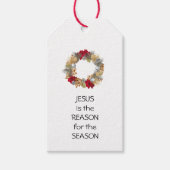 JEZUS REDEN SEIZOEN | Feestelijke krans | KERSTMIS Cadeaulabel (Voorkant)