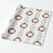 JEZUS REDEN SEIZOEN | Feestelijke krans | KERSTMIS Cadeaupapier (Uitgerold)