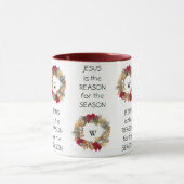 JEZUS REDEN SEIZOEN | Feestelijke krans | KERSTMIS Mok (Midden)