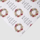 JEZUS REDEN SEIZOEN | Feestelijke krans | KERSTMIS Tissuepapier (Detail)