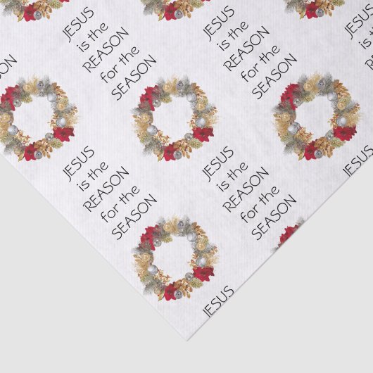 JEZUS REDEN SEIZOEN | Feestelijke krans | KERSTMIS Tissuepapier (Detail)