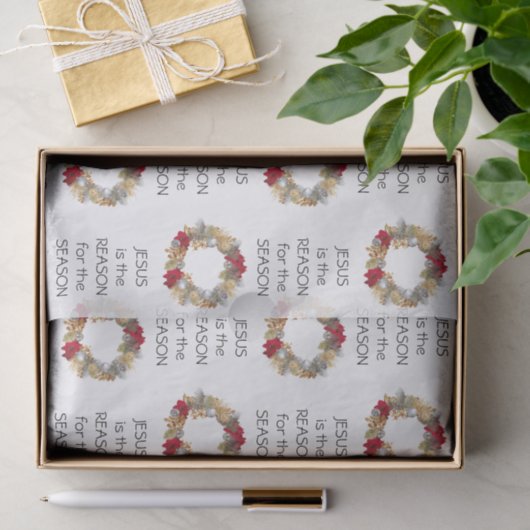 JEZUS REDEN SEIZOEN | Feestelijke krans | KERSTMIS Tissuepapier (Geschenk)