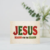 Jezus Reden voor seizoen Briefkaart (Staand voorkant)