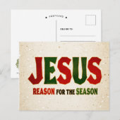 Jezus Reden voor seizoen Briefkaart (Voorkant / Achterkant)