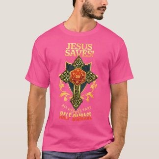 Jezus redt alle anderen nemen halve schade RPG tab T-shirt