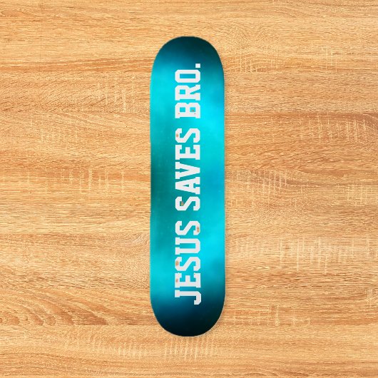 Jezus redt Bro. Abstract Blue Haze Skateboard