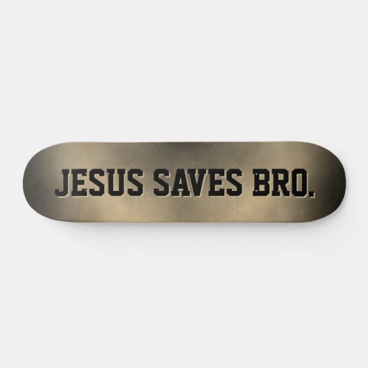 Jezus redt Bro. Abstract Gold Haze Skateboard (Horizontaal)