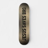 Jezus redt Bro. Abstract Gold Haze Skateboard (Voorkant)