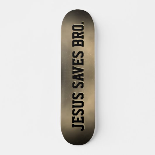 Jezus redt Bro. Abstract Gold Haze Skateboard (Voorkant)