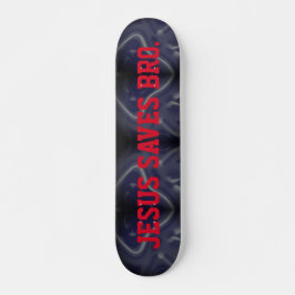Jezus redt Bro. Abstract Patroon Blauw Skateboard