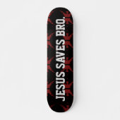 Jezus redt Bro. Abstract Red Blood Skateboard (Voorkant)
