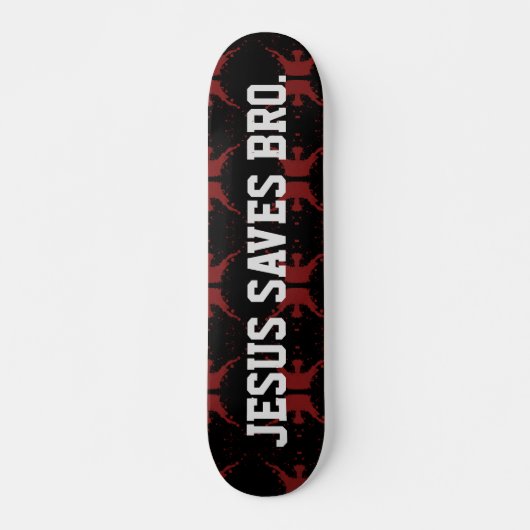 Jezus redt Bro. Abstract Red Blood Skateboard (Voorkant)