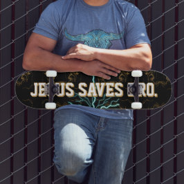 Jezus redt Bro. Abstract Red Blood Skateboard