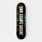 Jezus redt Bro. Abstract Red Blood Skateboard (Voorkant)