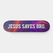 Jezus redt Bro. Abstract rood skateboard (Horizontaal)