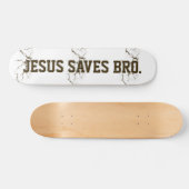Jezus redt Bro. Abstracte Peeling Paint Skateboard (Horizontaal)